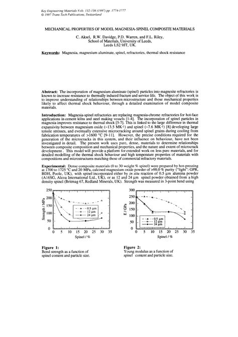 magnesia-schmelzspinell|(PDF) Mechanical Properties of Model Magnesia.